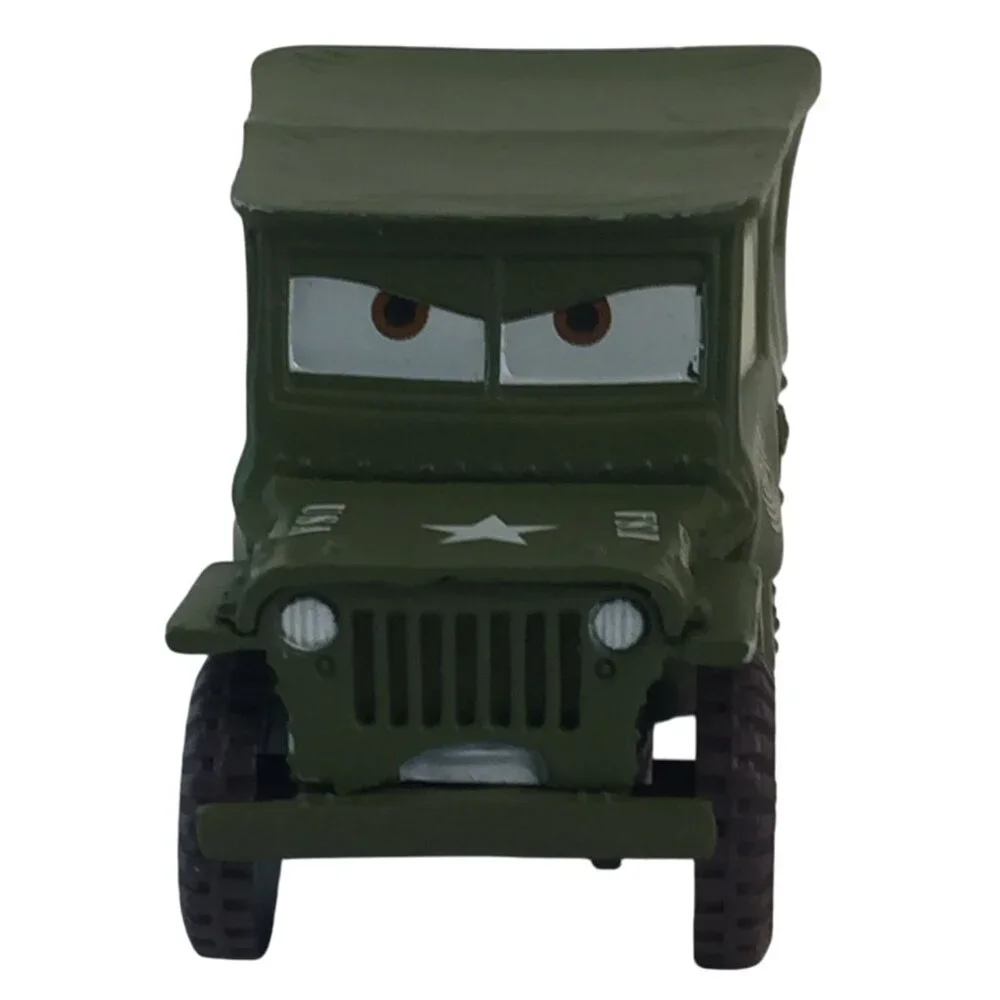 Disney Pixar Cars Sarge‎ Jeep Black and Green Lot of 2